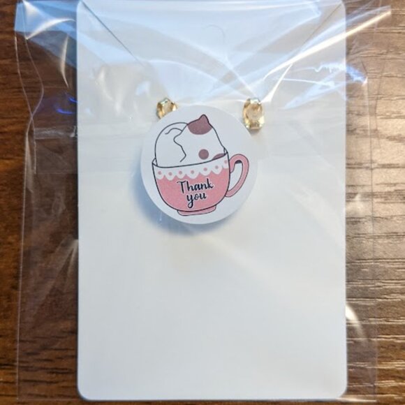 Black Floral Cat Earrings - Picture 4 of 8